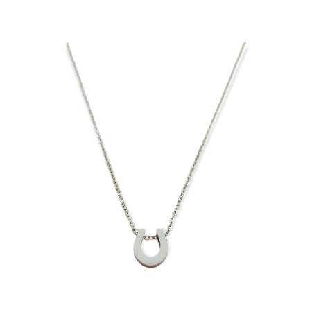 NECKLACE STEEL SILVER PETAL